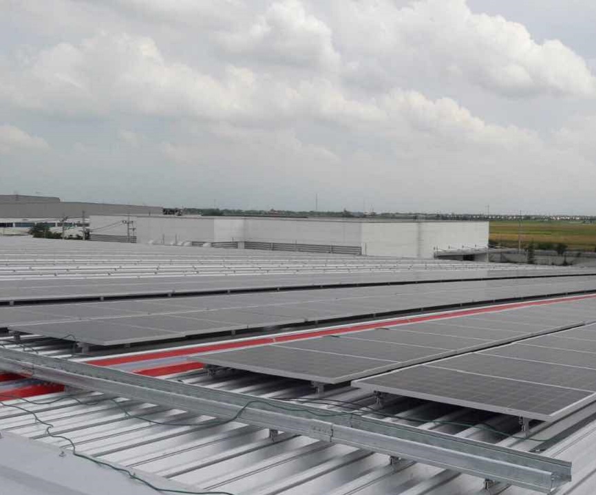 Bastidor fotovoltaico de techo de hojalata 2.8MW